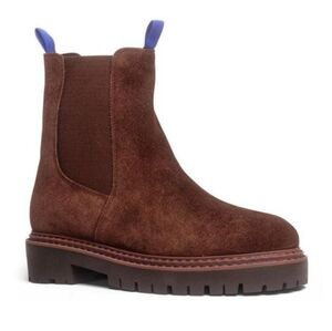 Brown Her By Anthony Veer Olivia Suede Chelsea Boots 7.5
